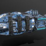 scifi battleship retribution 3d model