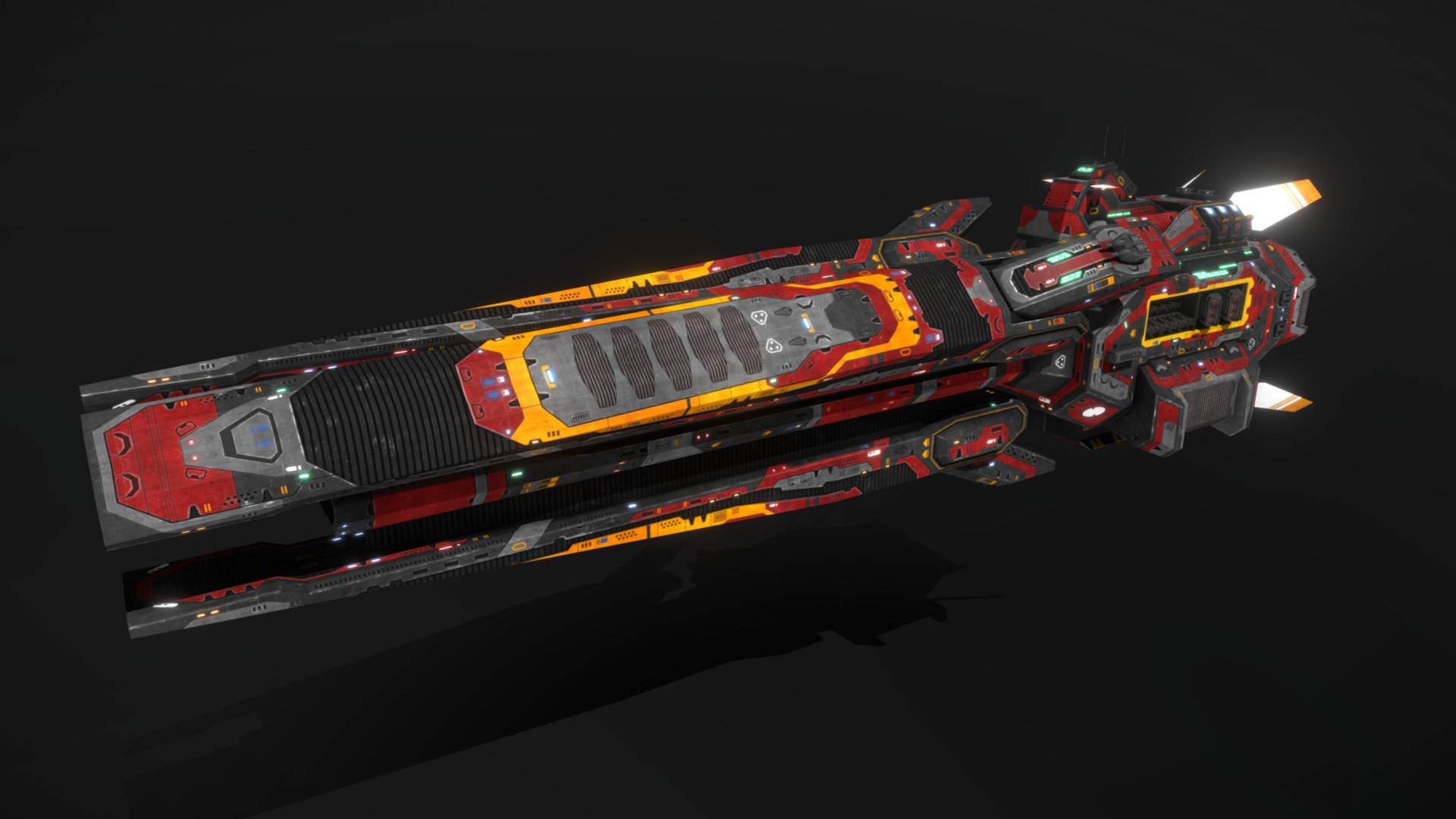 Scifi Siege Battleship Spirit