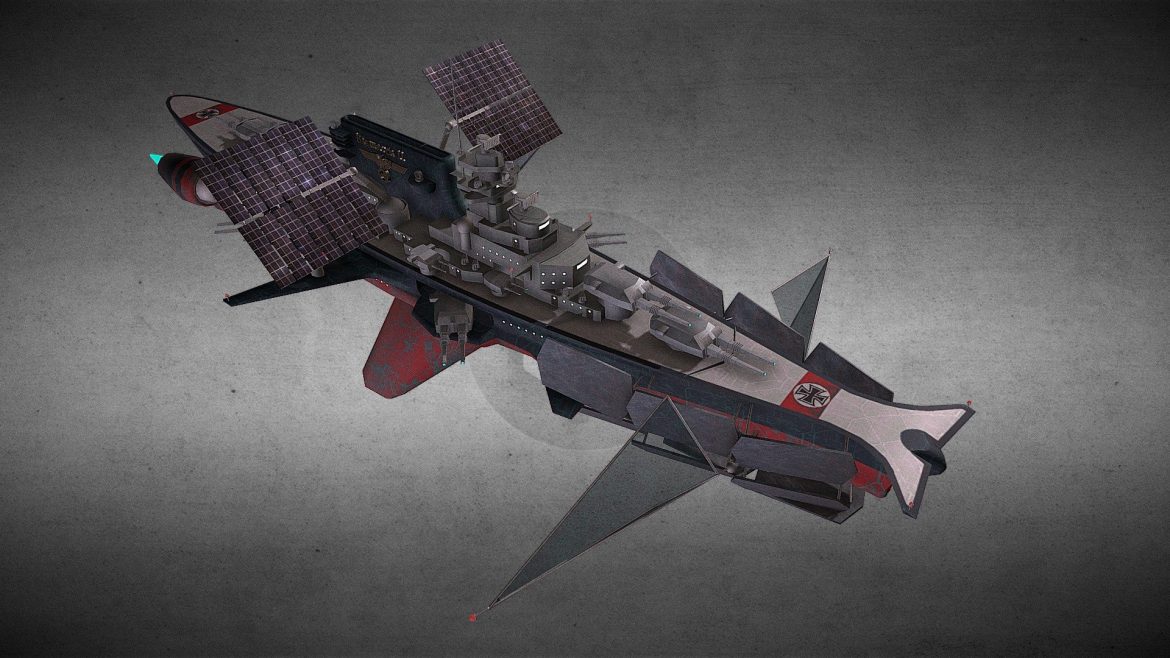 space battleship 3d model