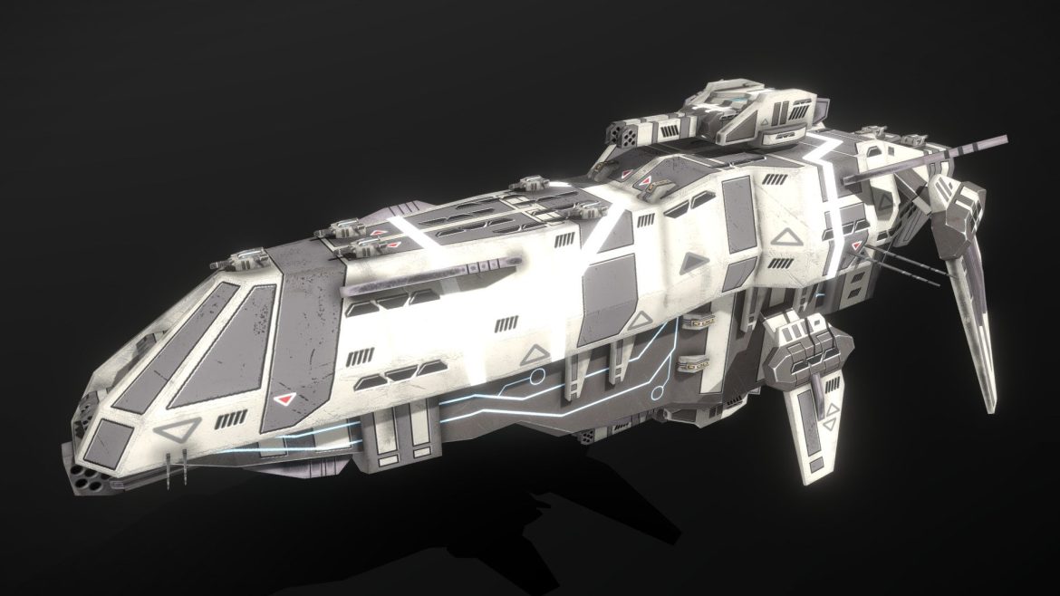 spaceship battleship ii 3d model