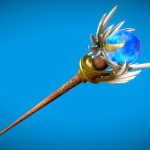 staff of priscilla fire emblem 3d model
