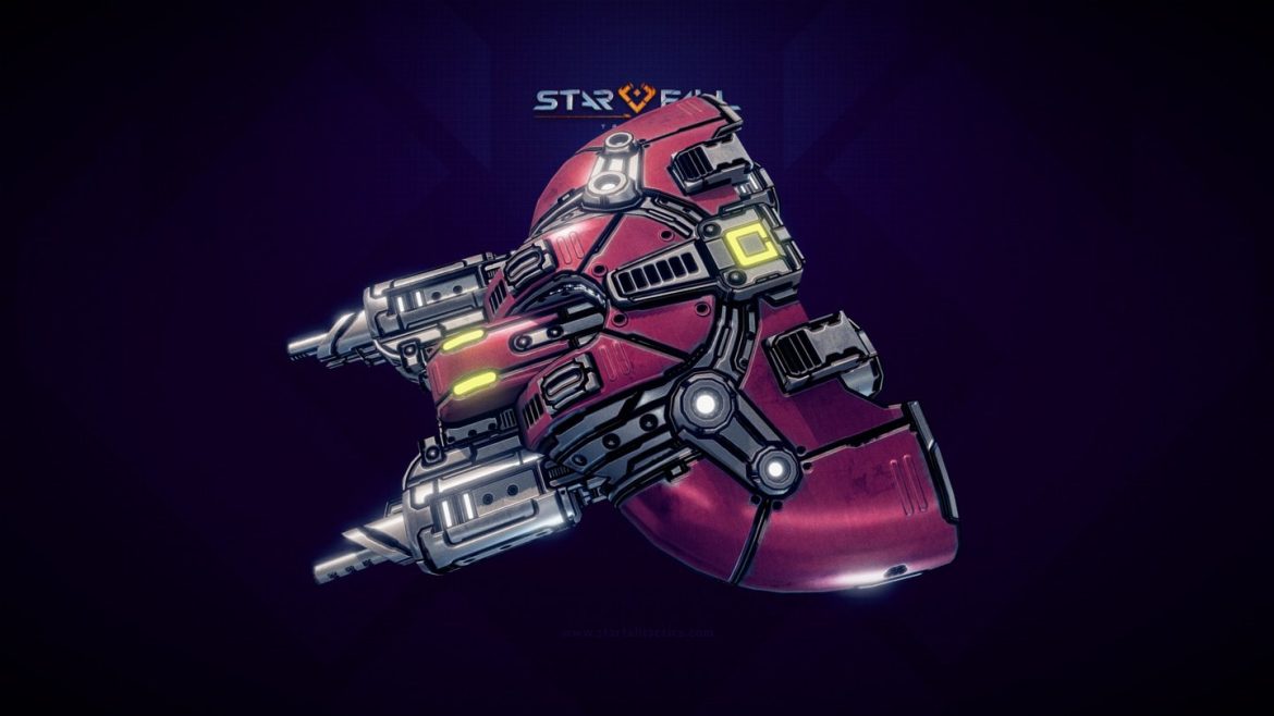 starfall tactics ancile vanguard frigate 3d model