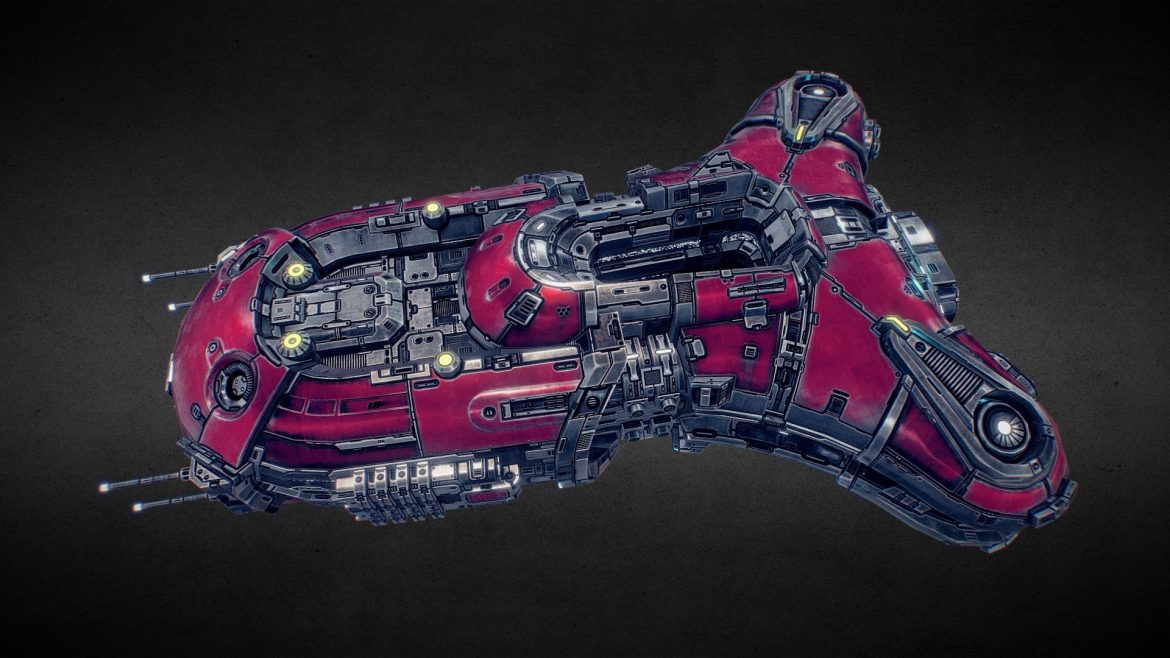 starfall tactics ichaival vanguard battleship 3d model