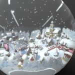 3DRT – Christmas village snowglobe