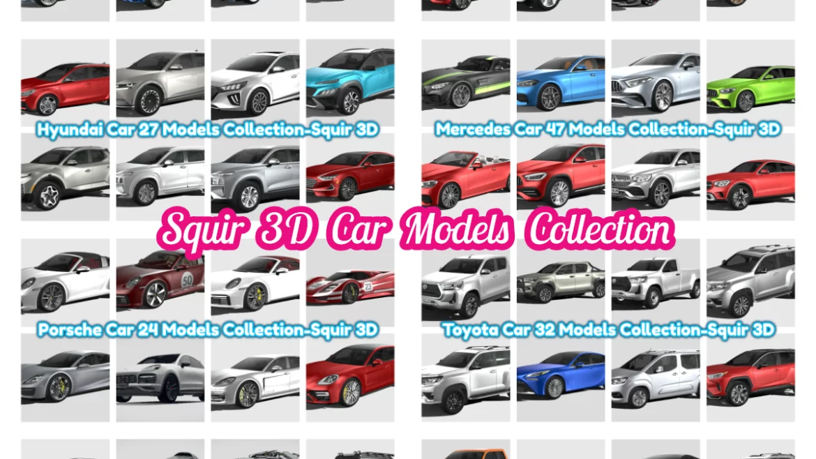 Squir 3D Car Models Collection | High-Detailed Vehicles