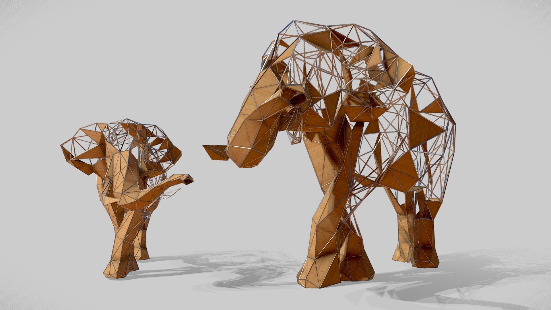 Abstract Elephant sculpture anmial statue
