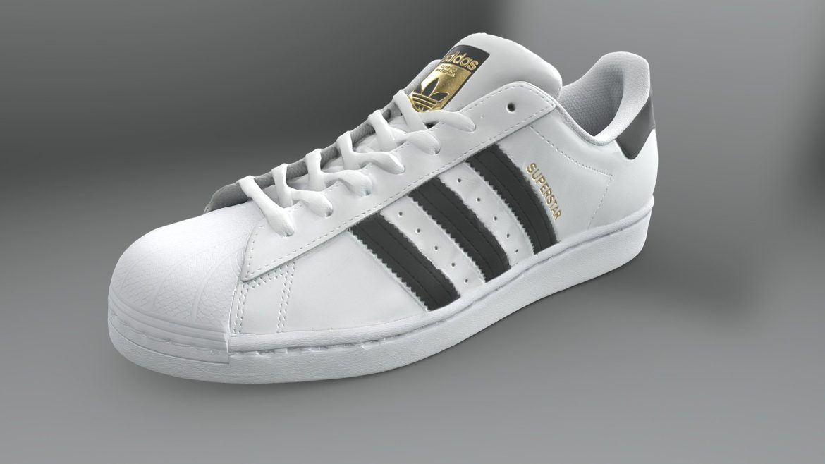 adidas superstar sneaker 3d model