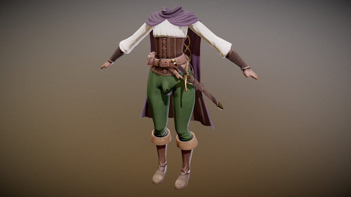 adventurer outfit 3d model