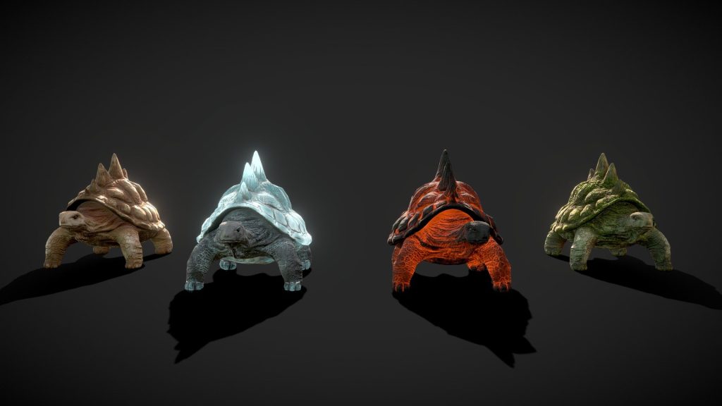 Download Animated Turtles Pack 3D Model | Deep3DSea