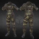 army outfit malefemale 3d model