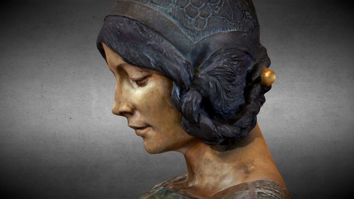 art deco femme 3d model