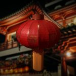 Asian Chinese Paper Lucky Lantern New Year