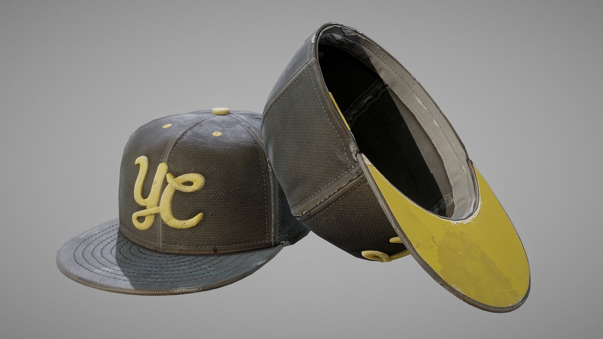 Baseball Cap Black Worn