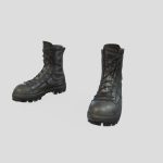 Black Leather Army Combat Boots