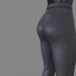 Black Satin Boot Cut One Piece Suit