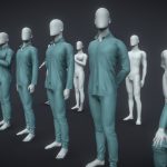 blenderrig male base mannequin set for sculpting 3d model