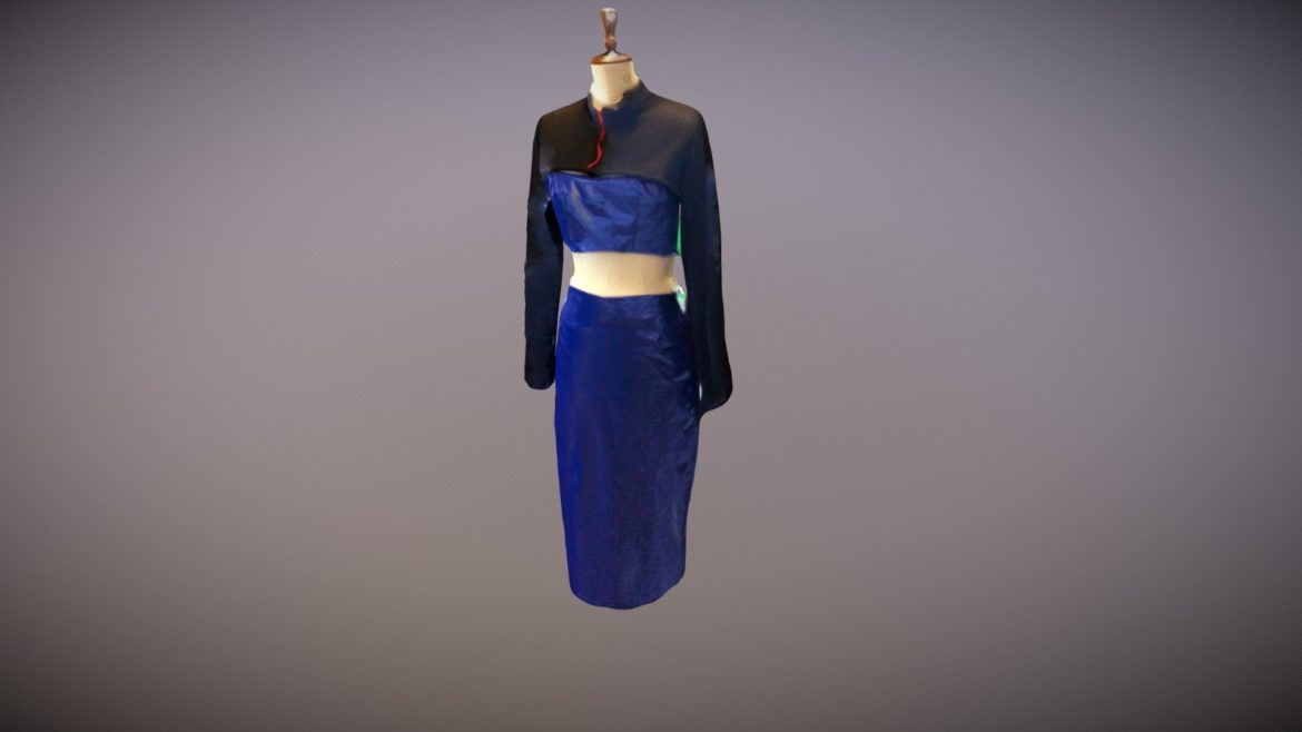 blue outfit 3d model