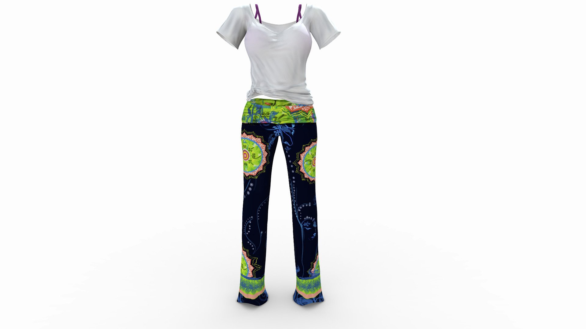 Breezy Spring Tie Dye Pants White Tshirt Outfit