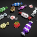 Candies Sweets – low poly pack