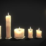 Candles pack – low poly