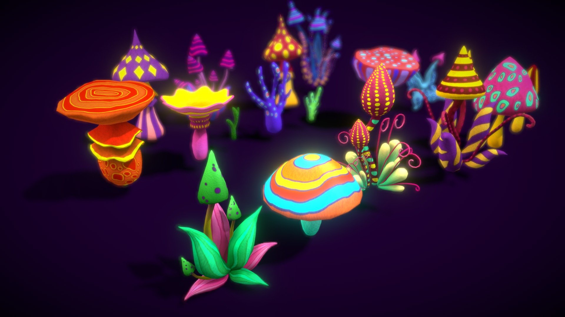 Cartoon Tree Mushroom2