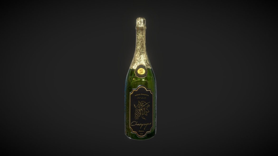 champagne 3d model