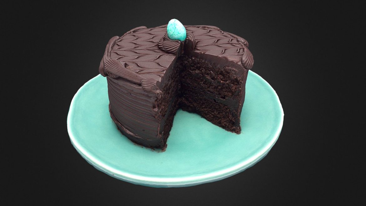 chocolate cake nourish 3d model