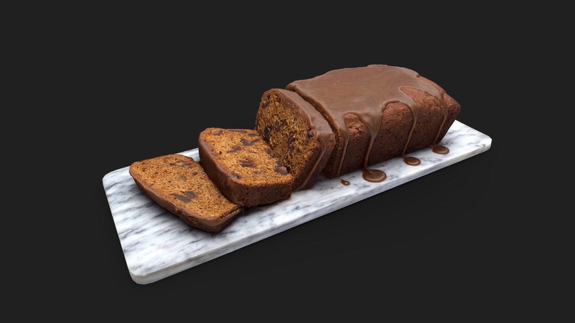 chocolate raisin cake nourish 3d model