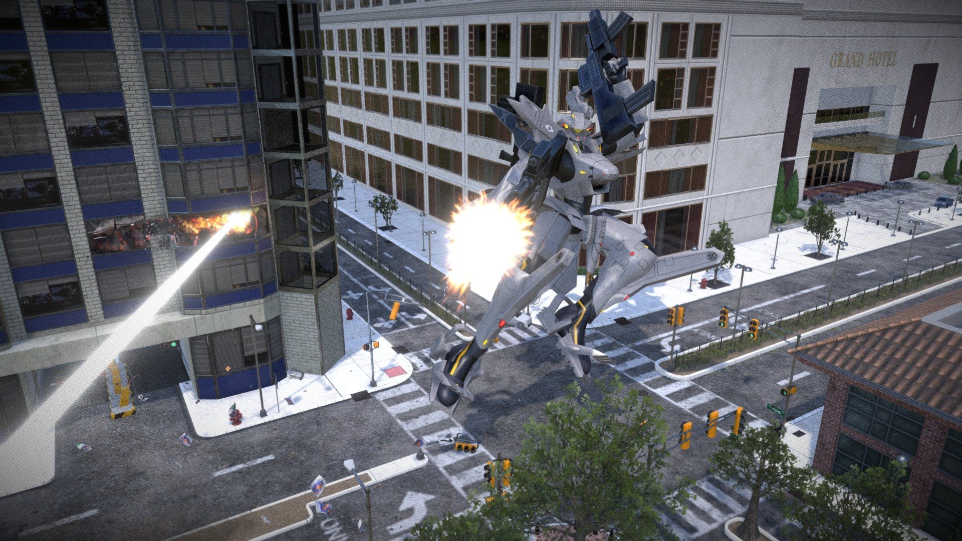 City Battle Diorama