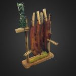 clothesline candied bacon 3d model