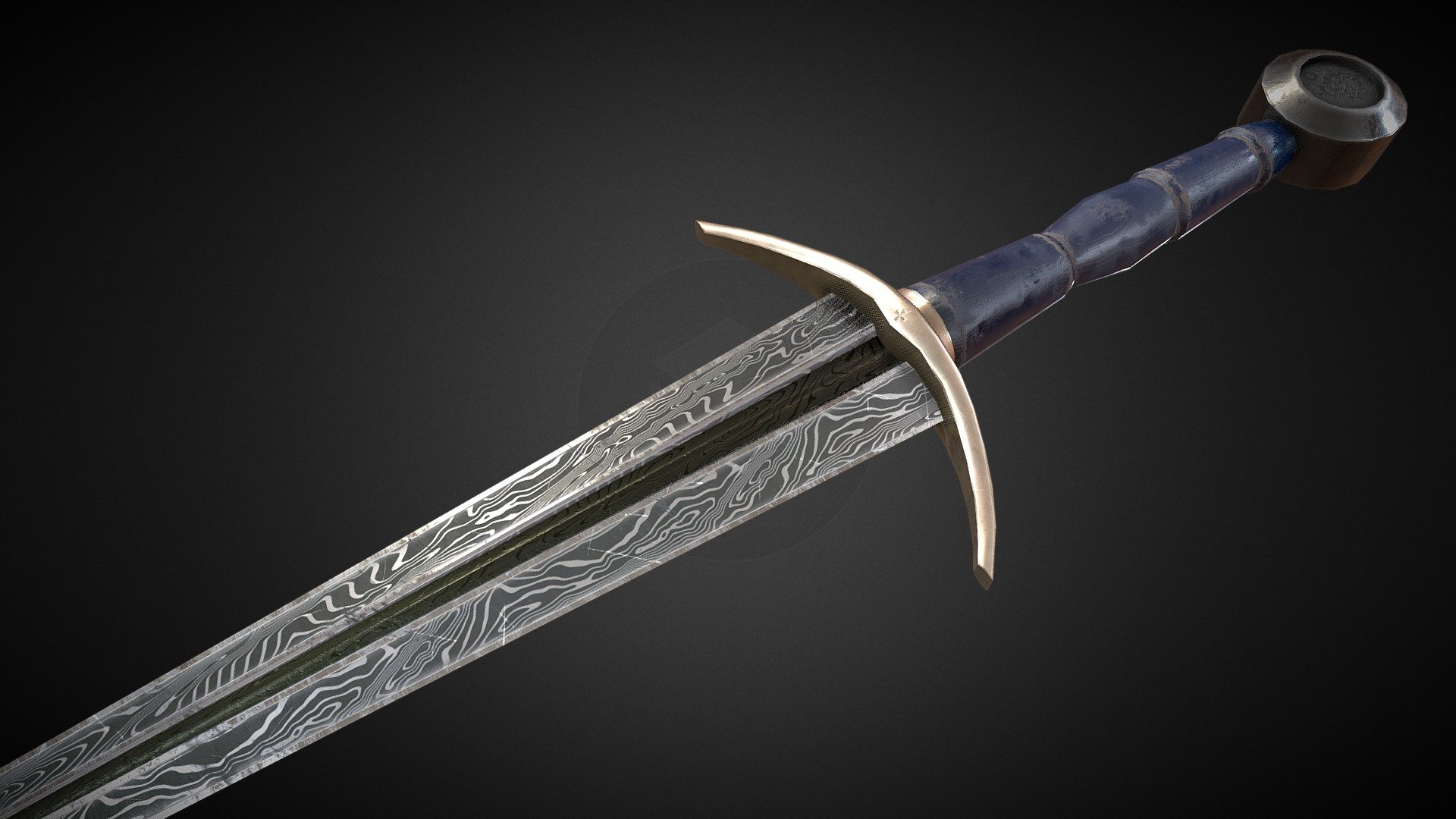 Damascus Broad Sword