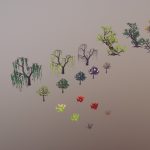 deciduous trees low poly 3d model