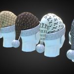 Designer Santa Hats – 5 Pack