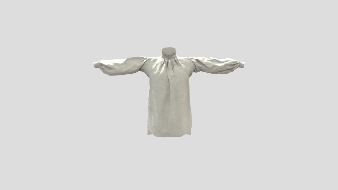 early victorian mens shirt 3d model