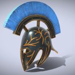 Fantasy human helmet 3 ( stylized ) ( low poly )