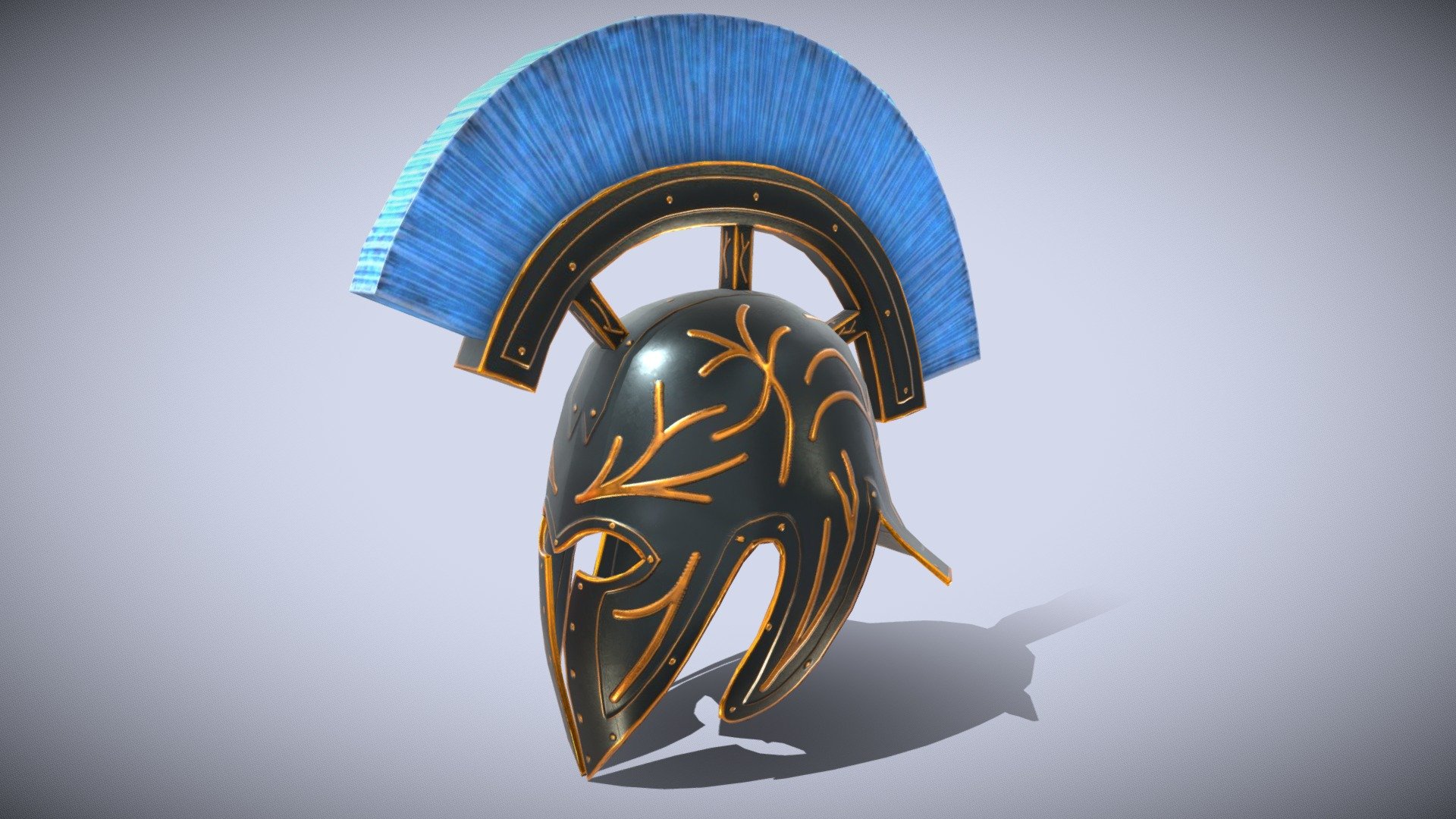 Fantasy human helmet 3 ( stylized ) ( low poly )