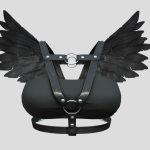 Fashion Tube Top With Straps and Feather Wings