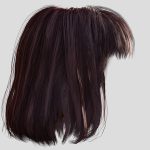 female hair 006 3d model