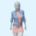 Female Outfit with Denim Jacket
