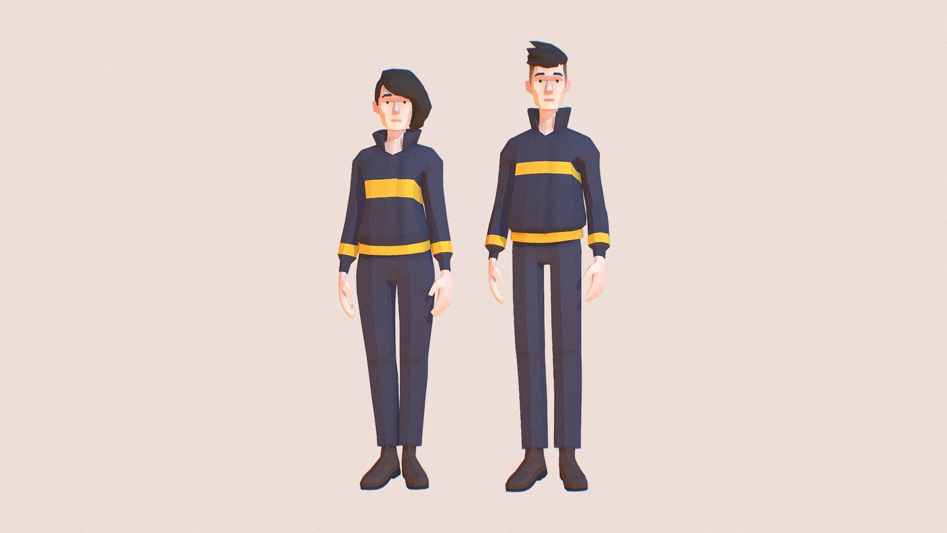 Firefighters | Lowpoly Characters