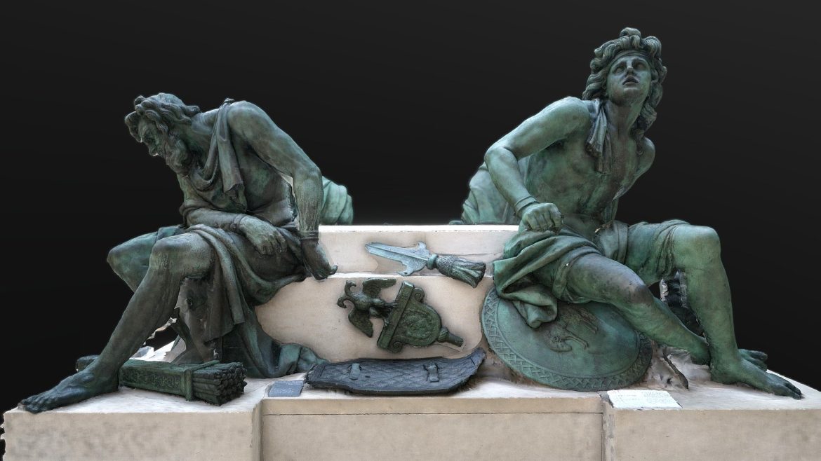four captives richelieu wing louvre 3d model