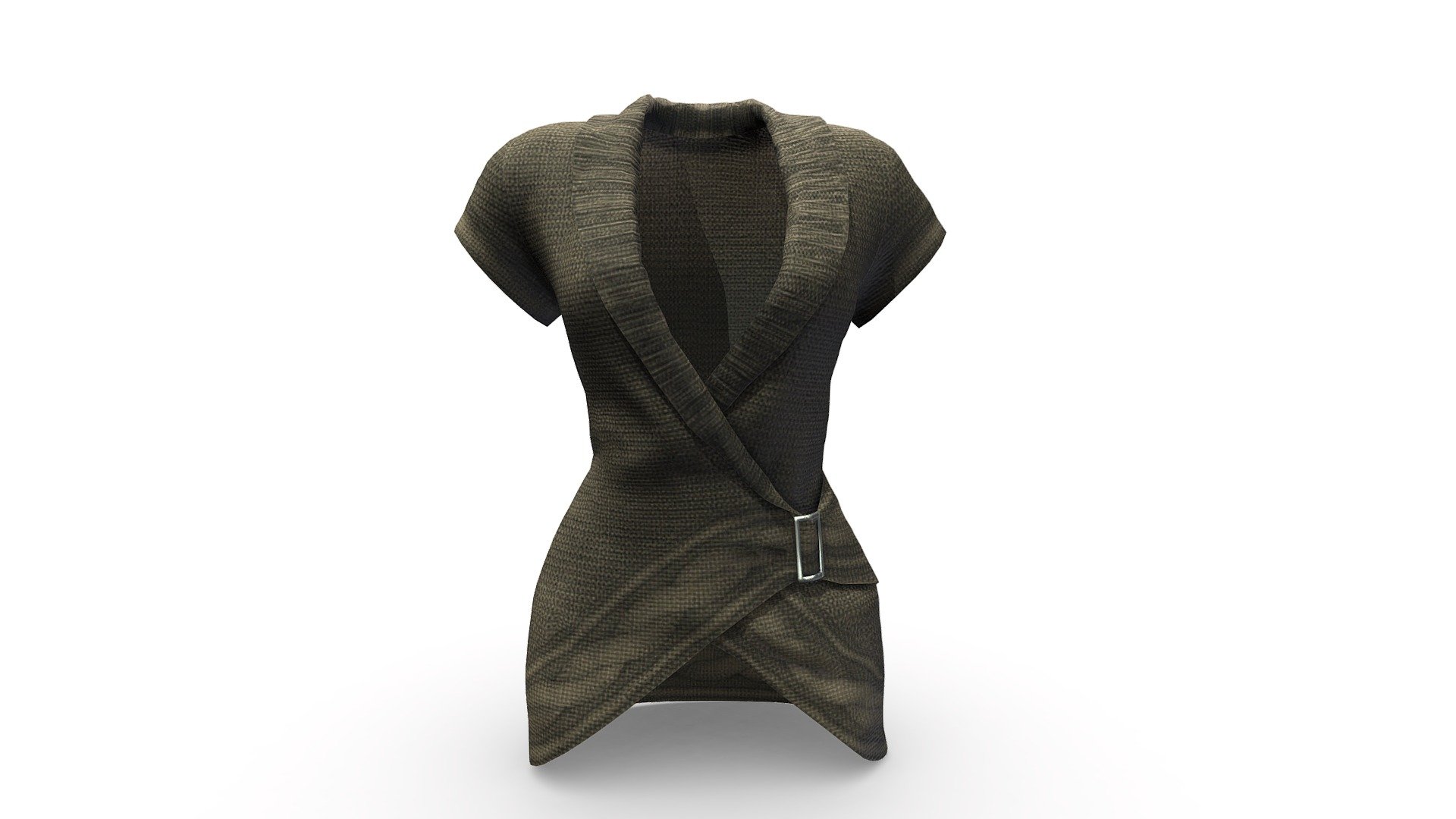 Front Wrap Knitted Cardigan Dress