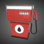 Gas Pump Emoji 3d Model - Stylized 3D model of a gas pump emoji, vibrant and ready for digital projects