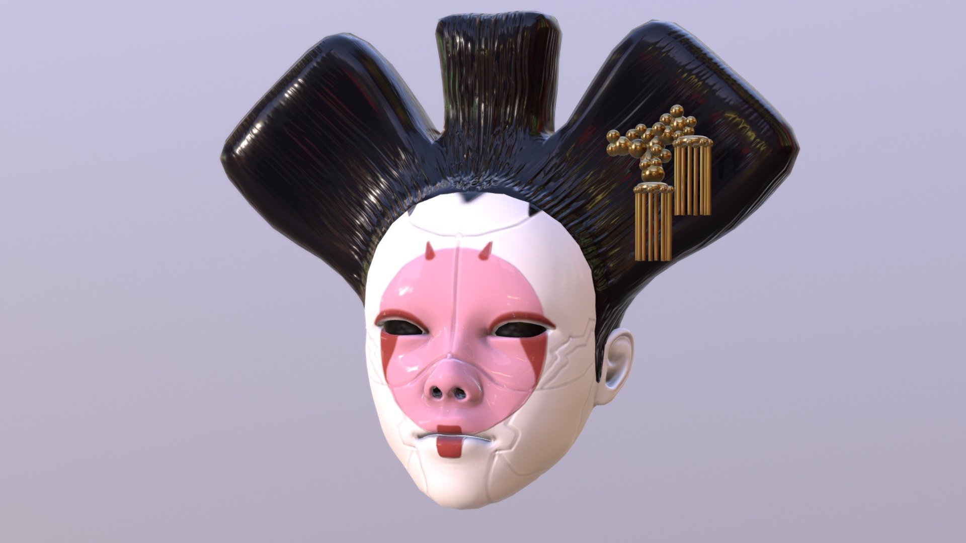 Geisha Android Mask Gost in the Shell