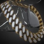 Gold Large Diamond Link Chain (Textured)