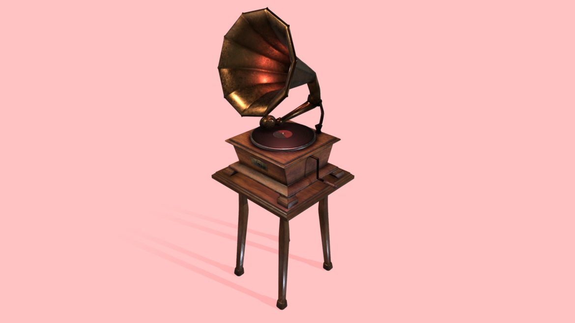 gramophone 3d prop 3d model