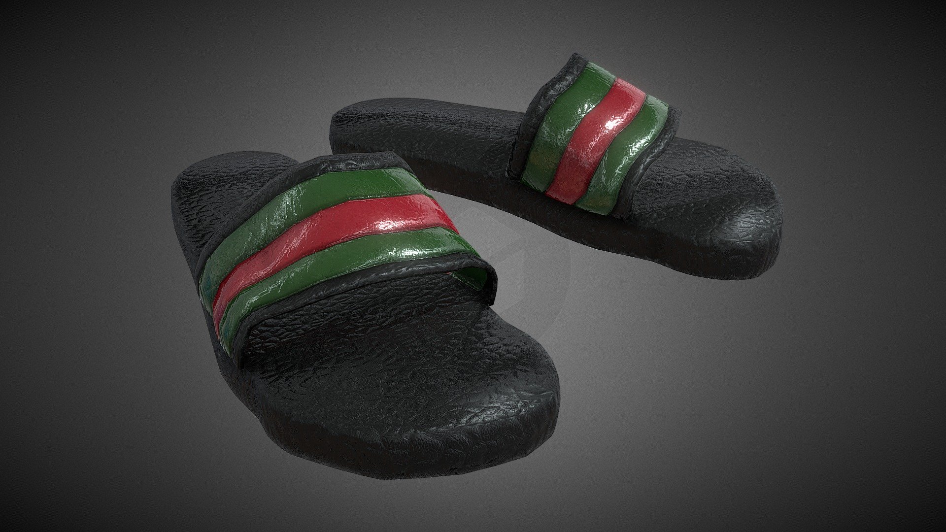 Green and Red Designer Sandals