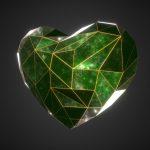 Green Crystal Heart
