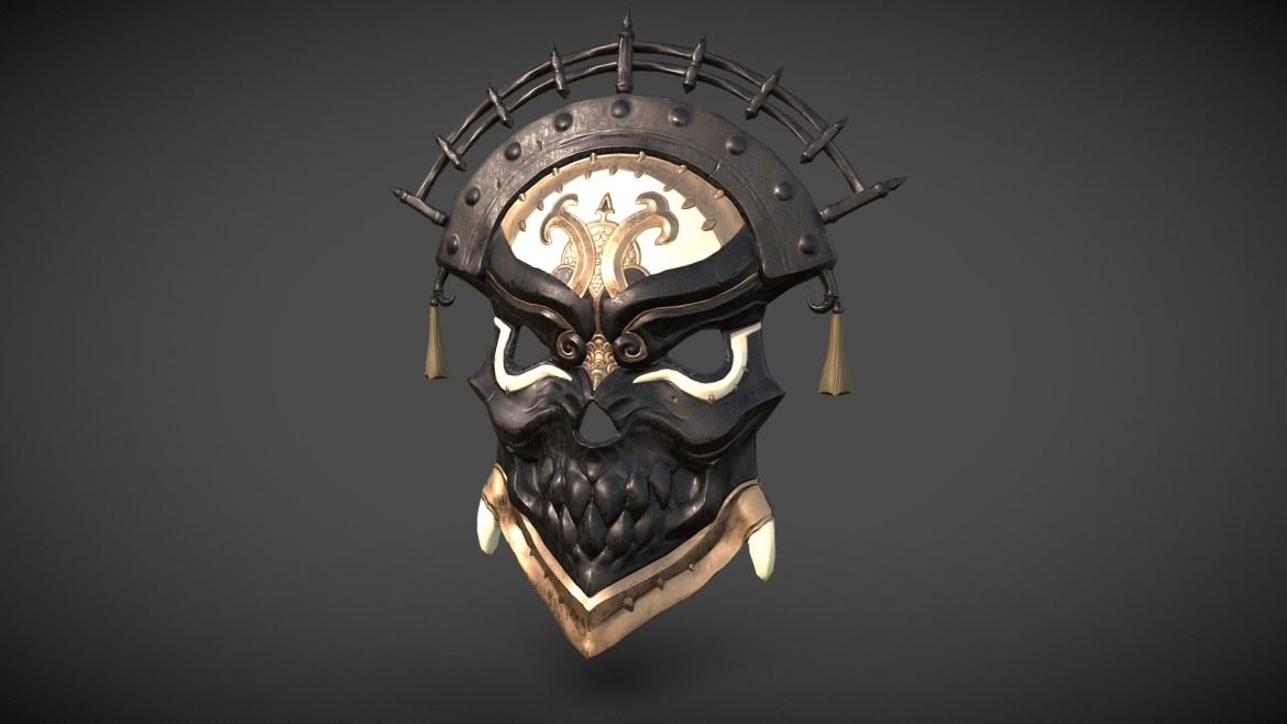 Guru Mask 3d Model - Intricately detailed Guru mask 3d model for spiritual and cultural visualization projects.