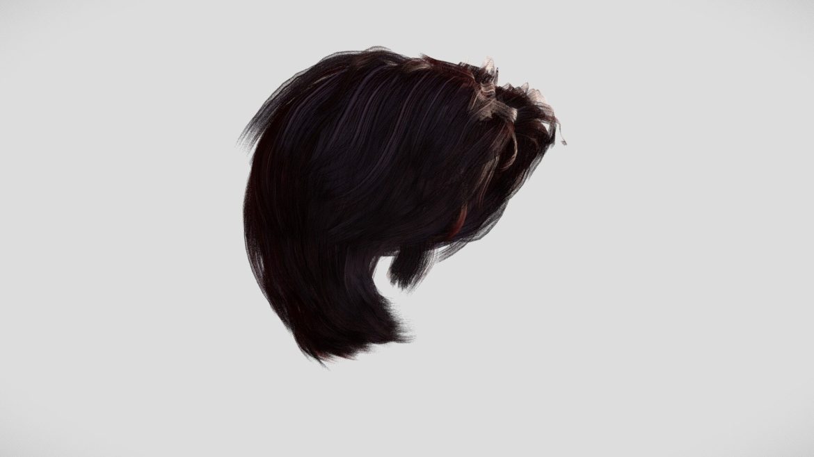 hair female 017 3d model